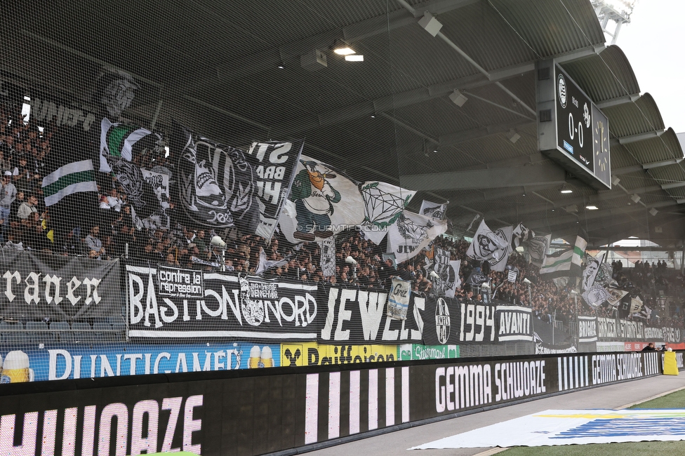 Sturm Graz - Tirol
Oesterreichische Fussball Bundesliga, 11. Runde, SK Sturm Graz - WSG Tirol, Stadion Liebenau Graz, 09.10.2022. 

Foto zeigt Fans von Sturm
