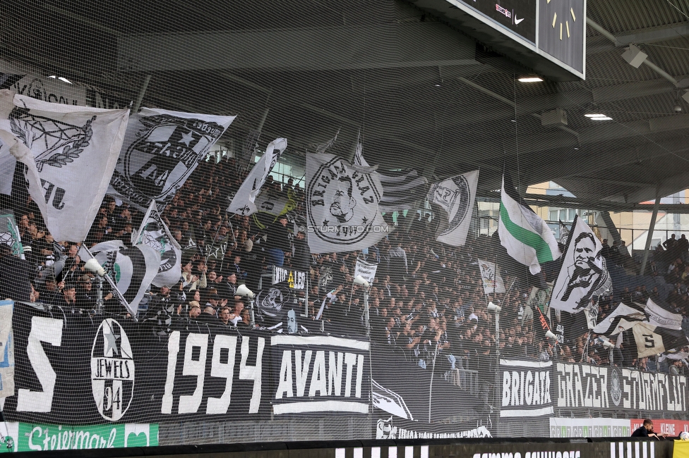 Sturm Graz - Tirol
Oesterreichische Fussball Bundesliga, 11. Runde, SK Sturm Graz - WSG Tirol, Stadion Liebenau Graz, 09.10.2022. 

Foto zeigt Fans von Sturm
