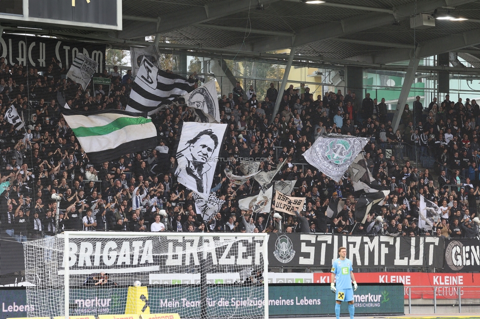 Sturm Graz - Tirol
Oesterreichische Fussball Bundesliga, 11. Runde, SK Sturm Graz - WSG Tirol, Stadion Liebenau Graz, 09.10.2022. 

Foto zeigt Fans von Sturm
Schlüsselwörter: sturmflut