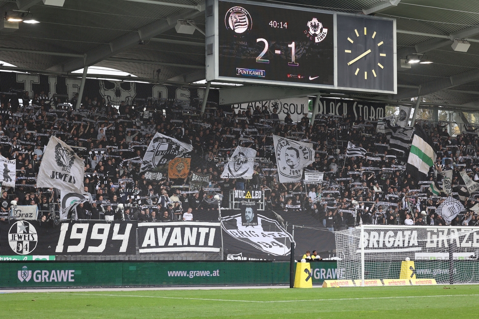 Sturm Graz - Tirol
Oesterreichische Fussball Bundesliga, 11. Runde, SK Sturm Graz - WSG Tirol, Stadion Liebenau Graz, 09.10.2022. 

Foto zeigt Fans von Sturm
Schlüsselwörter: schals