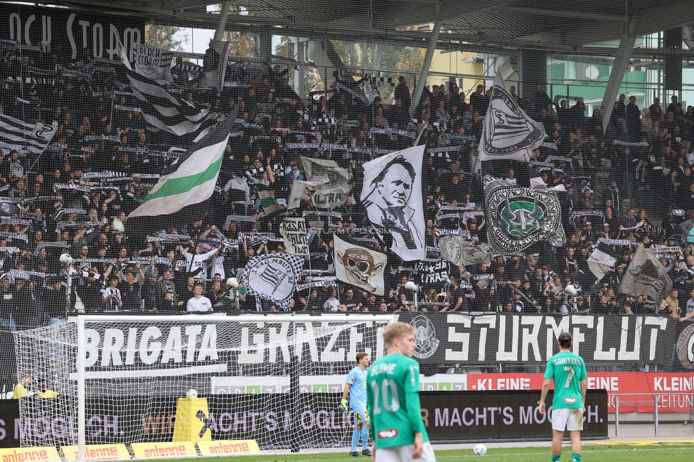 Sturm Graz - Tirol
Oesterreichische Fussball Bundesliga, 11. Runde, SK Sturm Graz - WSG Tirol, Stadion Liebenau Graz, 09.10.2022. 

Foto zeigt Fans von Sturm
Schlüsselwörter: schals sturmflut