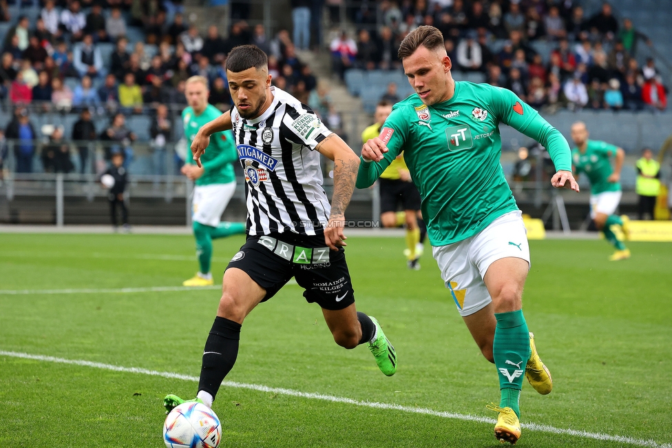 Sturm Graz - Tirol
Oesterreichische Fussball Bundesliga, 11. Runde, SK Sturm Graz - WSG Tirol, Stadion Liebenau Graz, 09.10.2022. 

Foto zeigt Jusuf Gazibegovic (Sturm)
