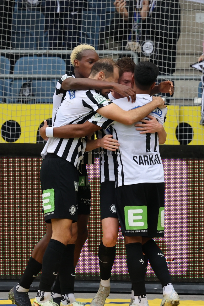 Sturm Graz - Tirol
Oesterreichische Fussball Bundesliga, 11. Runde, SK Sturm Graz - WSG Tirol, Stadion Liebenau Graz, 09.10.2022. 

Foto zeigt David Schnegg (Sturm)
Schlüsselwörter: torjubel