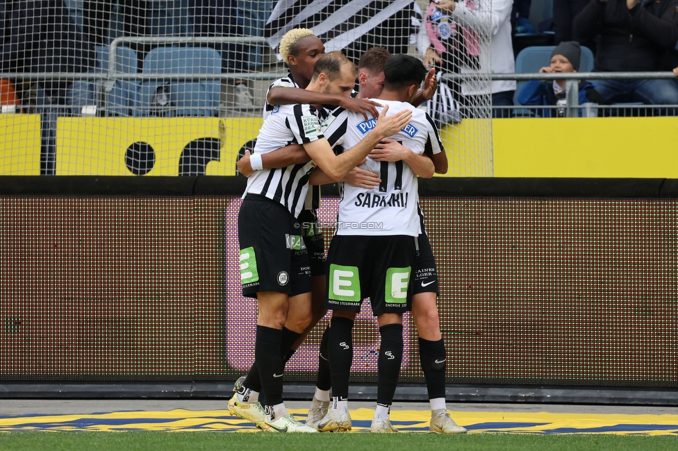 Sturm Graz - Tirol
Oesterreichische Fussball Bundesliga, 11. Runde, SK Sturm Graz - WSG Tirol, Stadion Liebenau Graz, 09.10.2022. 

Foto zeigt David Schnegg (Sturm)
Schlüsselwörter: torjubel