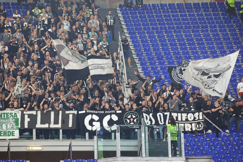 Lazio - Sturm Graz
UEFA Europa League Gruppenphase 4. Spieltag, SS Lazio - SK Sturm Graz, Stadio Olimpico Rom, 13.10.2022. 

Foto zeigt Fans von Sturm
Schlüsselwörter: generationchaos