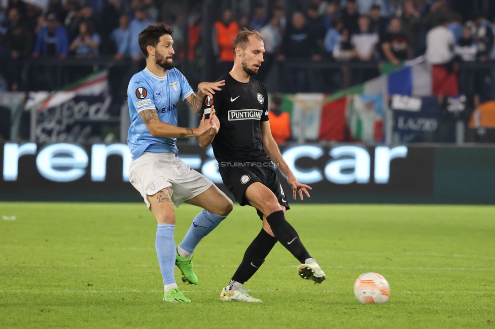 Lazio - Sturm Graz
UEFA Europa League Gruppenphase 4. Spieltag, SS Lazio - SK Sturm Graz, Stadio Olimpico Rom, 13.10.2022. 

Foto zeigt Jon Gorenc-Stankovic (Sturm)
