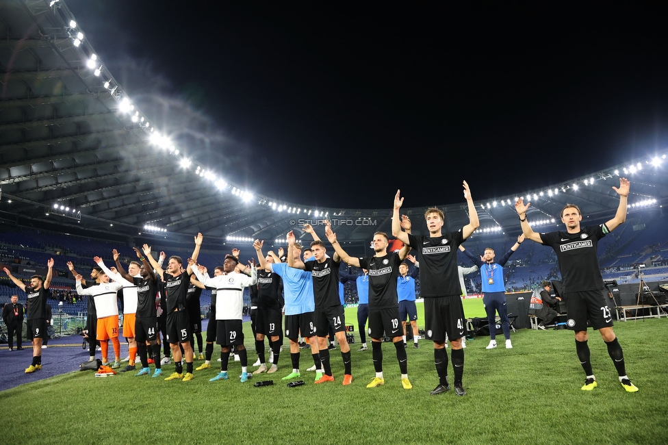 Lazio - Sturm Graz
UEFA Europa League Gruppenphase 4. Spieltag, SS Lazio - SK Sturm Graz, Stadio Olimpico Rom, 13.10.2022. 

Foto zeigt die Mannschaft von Sturm

