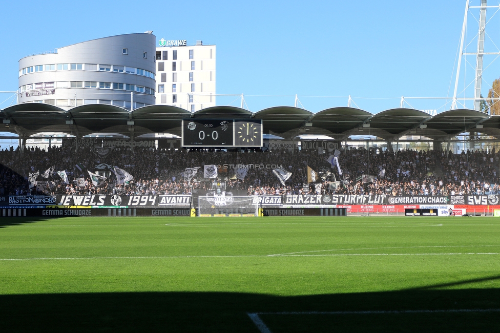 Sturm Graz - Wolfsberg
Oesterreichische Fussball Bundesliga, 12. Runde, SK Sturm Graz - Wolfsberger AC, Stadion Liebenau Graz, 16.10.2022. 

Foto zeigt Fans von Sturm
