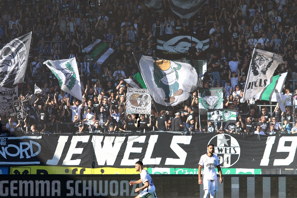 Sturm Graz - Wolfsberg
Oesterreichische Fussball Bundesliga, 12. Runde, SK Sturm Graz - Wolfsberger AC, Stadion Liebenau Graz, 16.10.2022. 

Foto zeigt Fans von Sturm
Schlüsselwörter: jewels