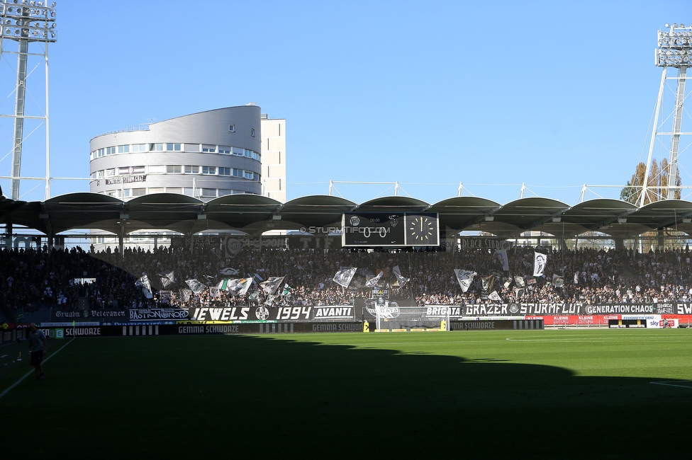 Sturm Graz - Wolfsberg
Oesterreichische Fussball Bundesliga, 12. Runde, SK Sturm Graz - Wolfsberger AC, Stadion Liebenau Graz, 16.10.2022. 

Foto zeigt Fans von Sturm
