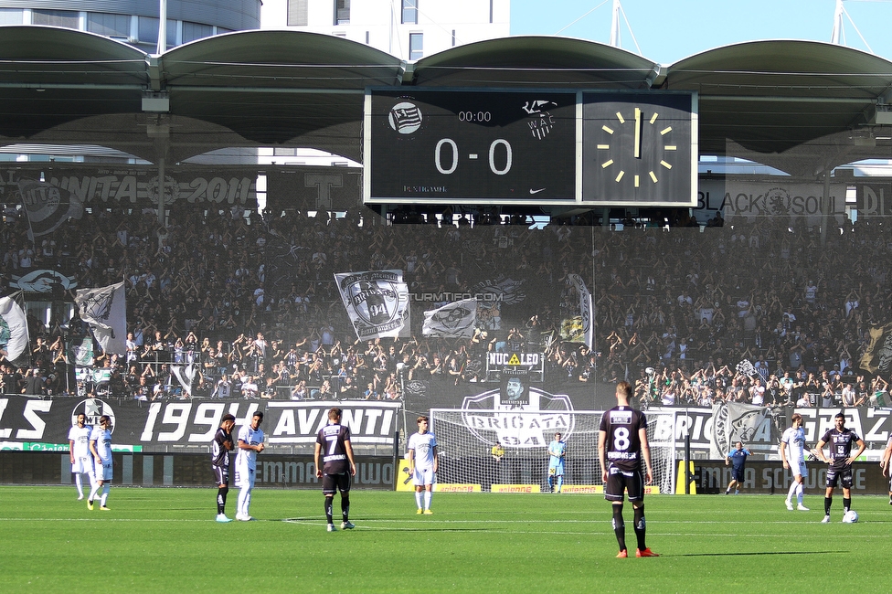 Sturm Graz - Wolfsberg
Oesterreichische Fussball Bundesliga, 12. Runde, SK Sturm Graz - Wolfsberger AC, Stadion Liebenau Graz, 16.10.2022. 

Foto zeigt Fans von Sturm
