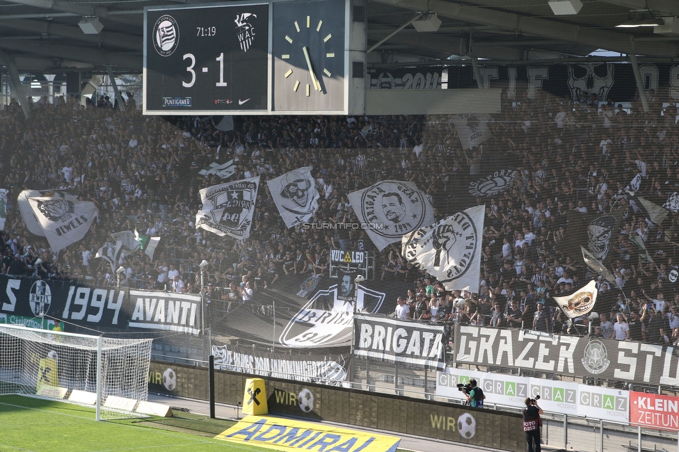 Sturm Graz - Wolfsberg
Oesterreichische Fussball Bundesliga, 12. Runde, SK Sturm Graz - Wolfsberger AC, Stadion Liebenau Graz, 16.10.2022. 

Foto zeigt Fans von Sturm
