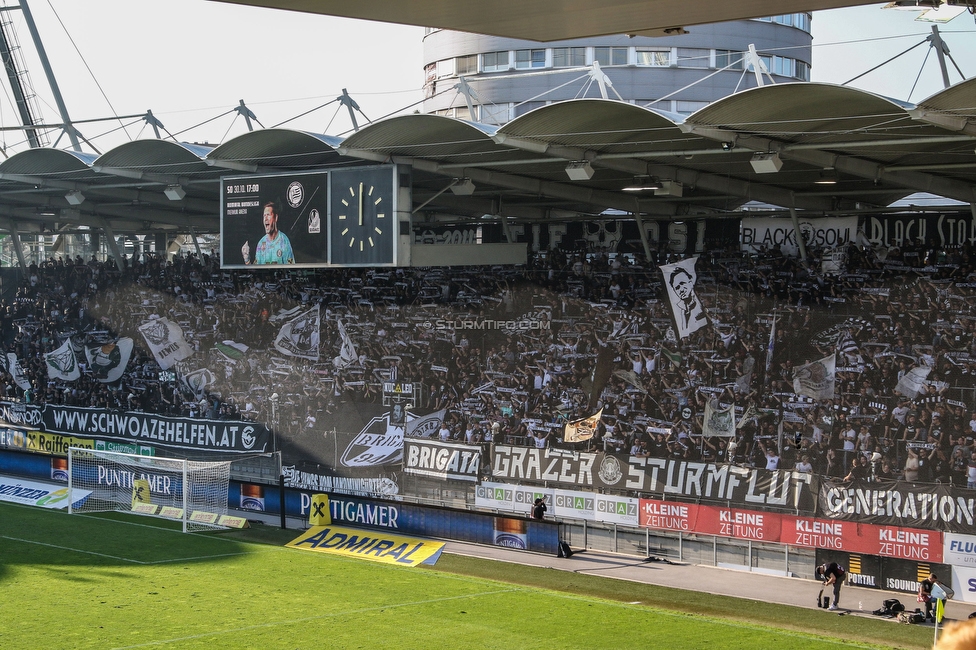 Sturm Graz - Wolfsberg
Oesterreichische Fussball Bundesliga, 12. Runde, SK Sturm Graz - Wolfsberger AC, Stadion Liebenau Graz, 16.10.2022. 

Foto zeigt Fans von Sturm
Schlüsselwörter: schals