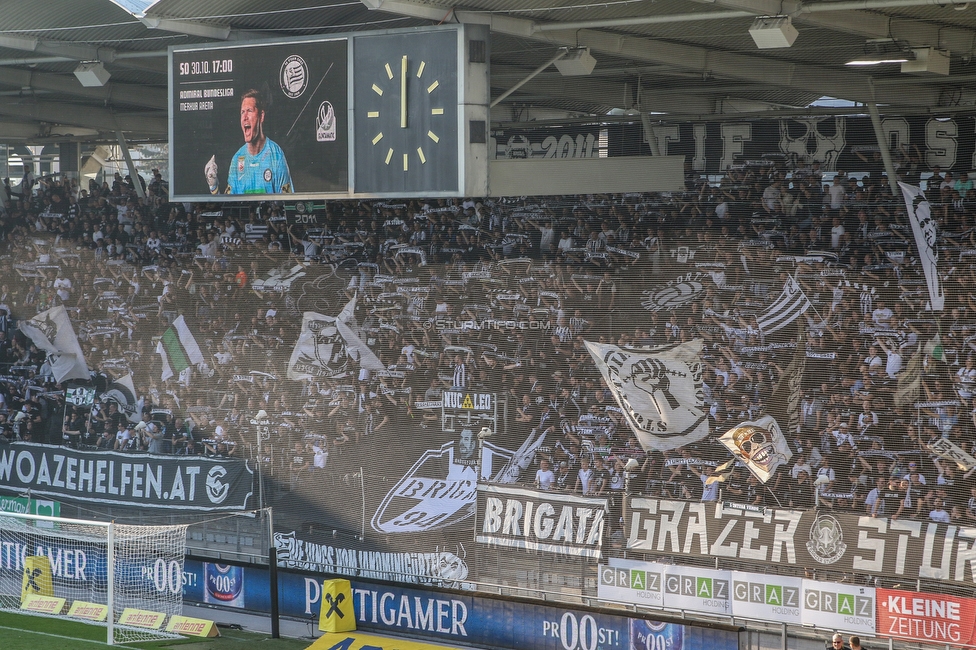 Sturm Graz - Wolfsberg
Oesterreichische Fussball Bundesliga, 12. Runde, SK Sturm Graz - Wolfsberger AC, Stadion Liebenau Graz, 16.10.2022. 

Foto zeigt Fans von Sturm
Schlüsselwörter: schals brigata