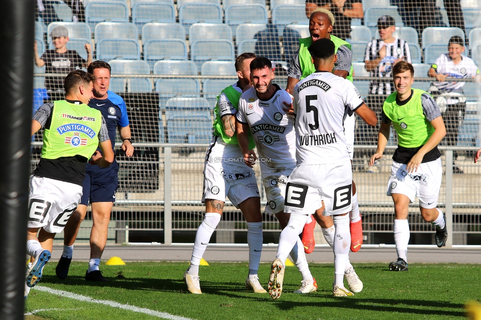 Sturm Graz - Wolfsberg
Oesterreichische Fussball Bundesliga, 12. Runde, SK Sturm Graz - Wolfsberger AC, Stadion Liebenau Graz, 16.10.2022. 

Foto zeigt Alexandar Borkovic (Sturm)
Schlüsselwörter: torjubel