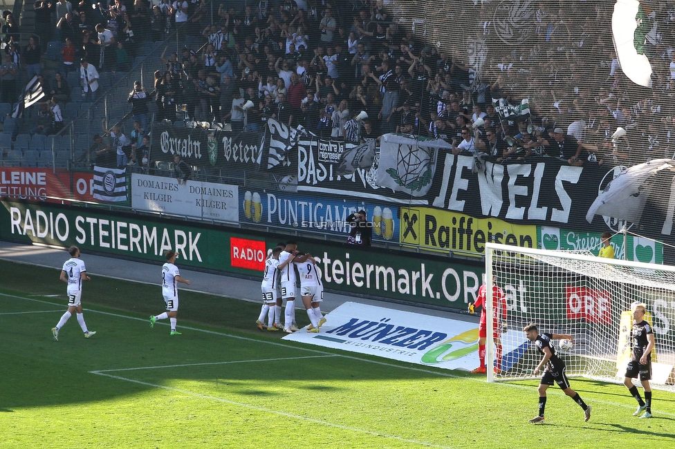 Sturm Graz - Wolfsberg
Oesterreichische Fussball Bundesliga, 12. Runde, SK Sturm Graz - Wolfsberger AC, Stadion Liebenau Graz, 16.10.2022. 

Foto zeigt die Mannschaft von Sturm
Schlüsselwörter: torjubel