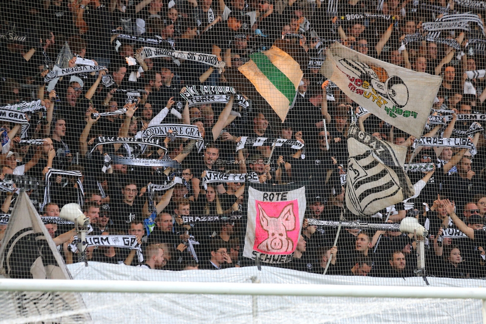 GAK - Sturm Graz
OEFB Cup, 3. Runde, Grazer AK 1902 - SK Sturm Graz, Stadion Liebenau Graz, 19.10.2022. 

Foto zeigt Fans von Sturm
