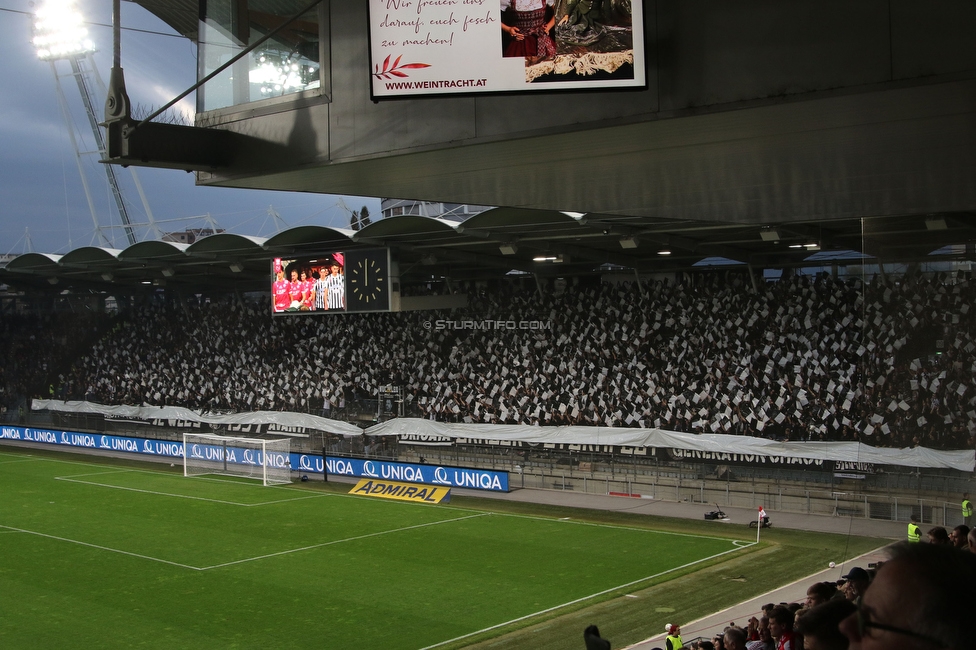 GAK - Sturm Graz
OEFB Cup, 3. Runde, Grazer AK 1902 - SK Sturm Graz, Stadion Liebenau Graz, 19.10.2022. 

Foto zeigt Fans von Sturm mit einer Choreografie
