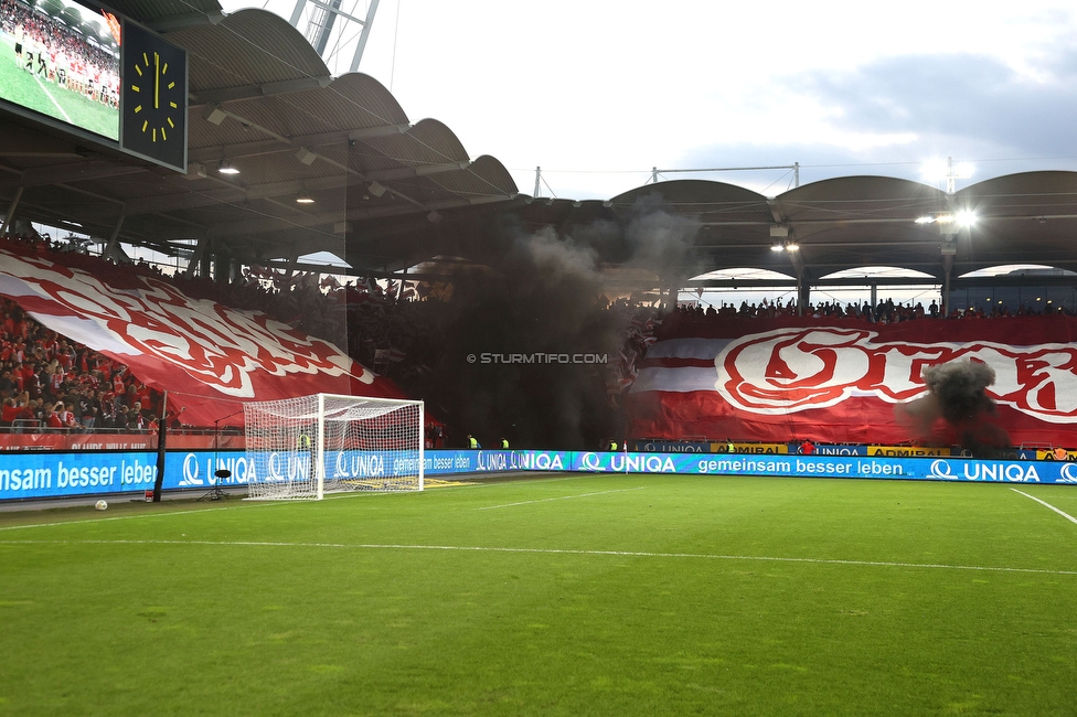 GAK - Sturm Graz
OEFB Cup, 3. Runde, Grazer AK 1902 - SK Sturm Graz, Stadion Liebenau Graz, 19.10.2022. 

Foto zeigt Fans vom GAK mit einer Choreografie
