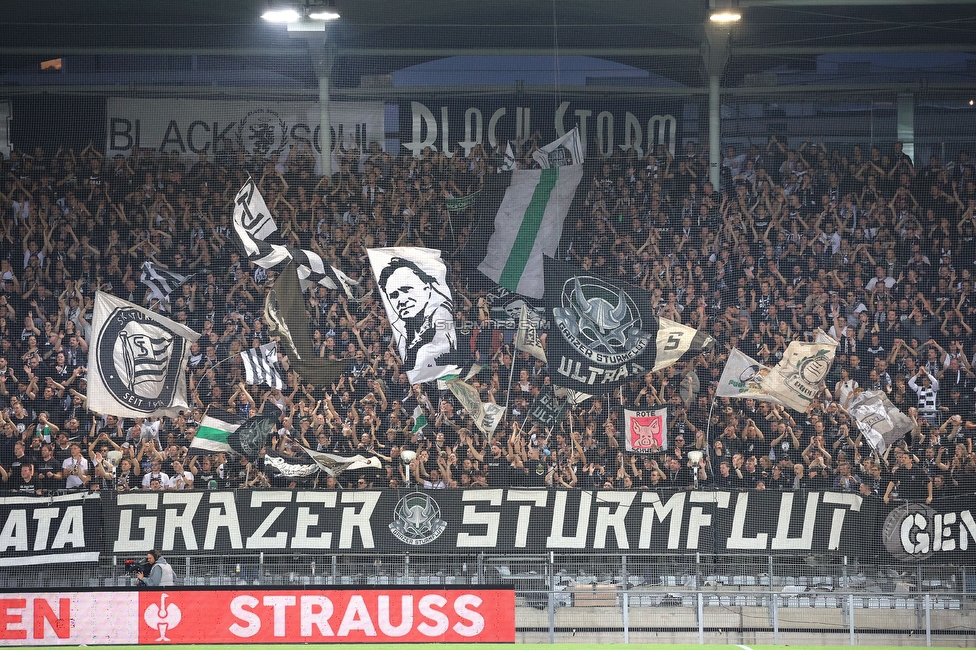GAK - Sturm Graz
OEFB Cup, 3. Runde, Grazer AK 1902 - SK Sturm Graz, Stadion Liebenau Graz, 19.10.2022. 

Foto zeigt Fans von Sturm
Schlüsselwörter: sturmflut