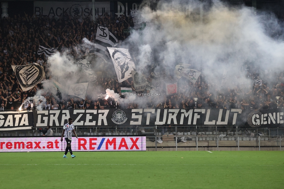 GAK - Sturm Graz
OEFB Cup, 3. Runde, Grazer AK 1902 - SK Sturm Graz, Stadion Liebenau Graz, 19.10.2022. 

Foto zeigt Fans von Sturm
Schlüsselwörter: sturmflut