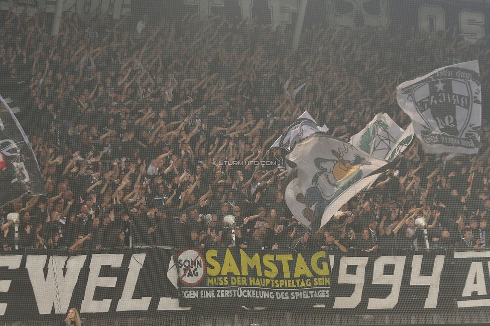 GAK - Sturm Graz
OEFB Cup, 3. Runde, Grazer AK 1902 - SK Sturm Graz, Stadion Liebenau Graz, 19.10.2022. 

Foto zeigt Fans von Sturm
Schlüsselwörter: samstag