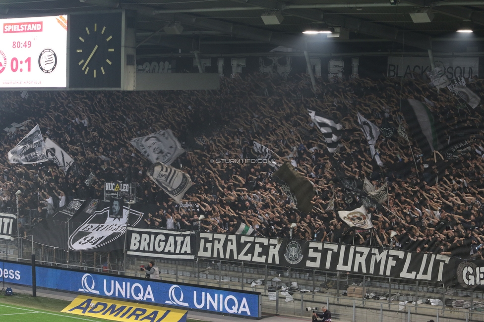 GAK - Sturm Graz
OEFB Cup, 3. Runde, Grazer AK 1902 - SK Sturm Graz, Stadion Liebenau Graz, 19.10.2022. 

Foto zeigt Fans von Sturm
