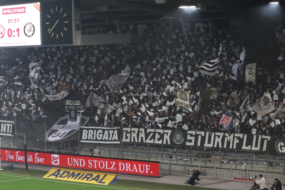 GAK - Sturm Graz
OEFB Cup, 3. Runde, Grazer AK 1902 - SK Sturm Graz, Stadion Liebenau Graz, 19.10.2022. 

Foto zeigt Fans von Sturm
