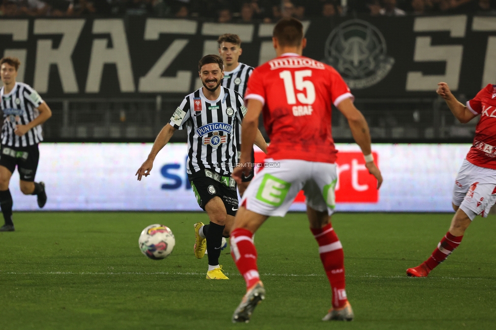 GAK - Sturm Graz
OEFB Cup, 3. Runde, Grazer AK 1902 - SK Sturm Graz, Stadion Liebenau Graz, 19.10.2022. 

Foto zeigt Otar Kiteishvili (Sturm)
