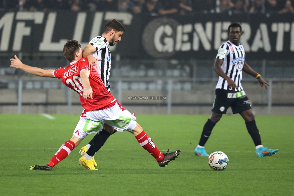 GAK - Sturm Graz
OEFB Cup, 3. Runde, Grazer AK 1902 - SK Sturm Graz, Stadion Liebenau Graz, 19.10.2022. 

Foto zeigt Otar Kiteishvili (Sturm)
