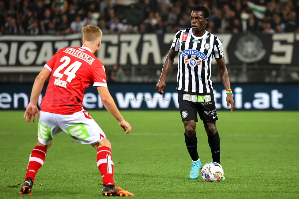 GAK - Sturm Graz
OEFB Cup, 3. Runde, Grazer AK 1902 - SK Sturm Graz, Stadion Liebenau Graz, 19.10.2022. 

Foto zeigt Amadou Dante (Sturm)
