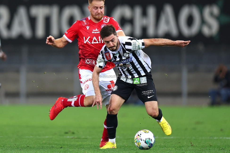 GAK - Sturm Graz
OEFB Cup, 3. Runde, Grazer AK 1902 - SK Sturm Graz, Stadion Liebenau Graz, 19.10.2022. 

Foto zeigt Otar Kiteishvili (Sturm)
