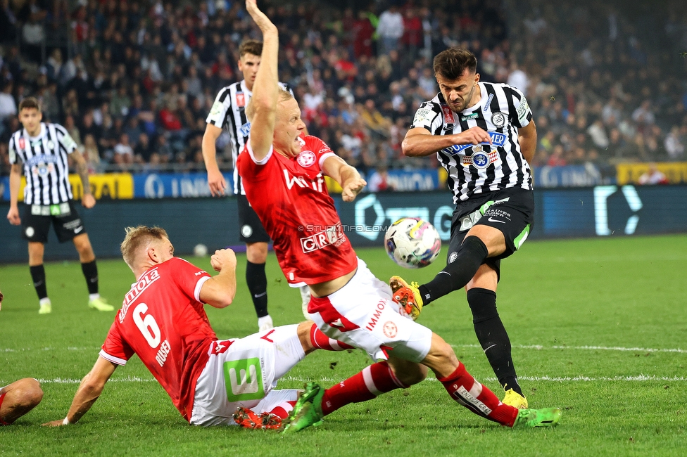 GAK - Sturm Graz
OEFB Cup, 3. Runde, Grazer AK 1902 - SK Sturm Graz, Stadion Liebenau Graz, 19.10.2022. 

Foto zeigt Albian Ajeti (Sturm)
