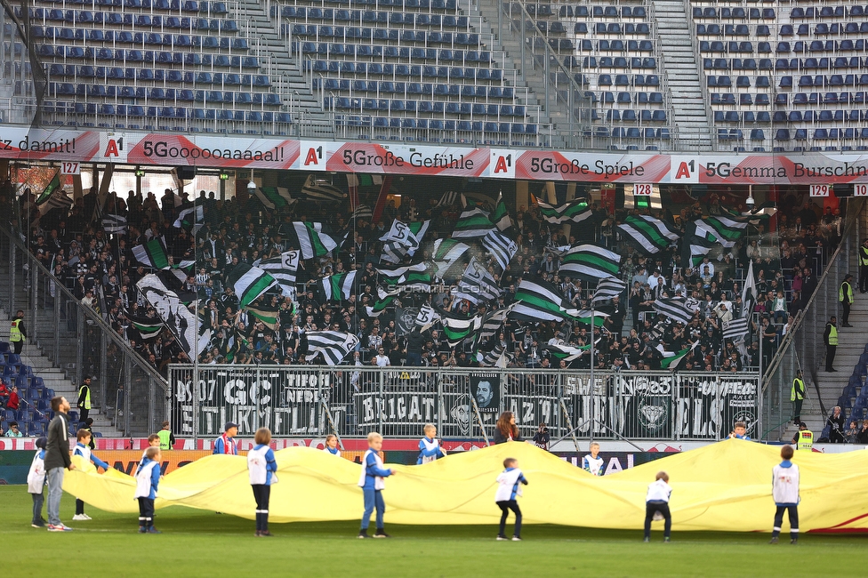 Salzburg - Sturm Graz
Oesterreichische Fussball Bundesliga, 13. Runde, FC Red Bull Salzburg - SK Sturm Graz, Red Bull Arena Salzburg, 22.10.2022. 

Foto zeigt Fans von Sturm
