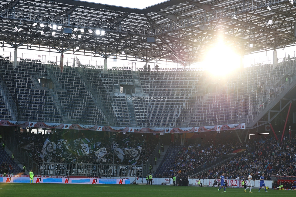 Salzburg - Sturm Graz
Oesterreichische Fussball Bundesliga, 13. Runde, FC Red Bull Salzburg - SK Sturm Graz, Red Bull Arena Salzburg, 22.10.2022. 

Foto zeigt Fans von Sturm
