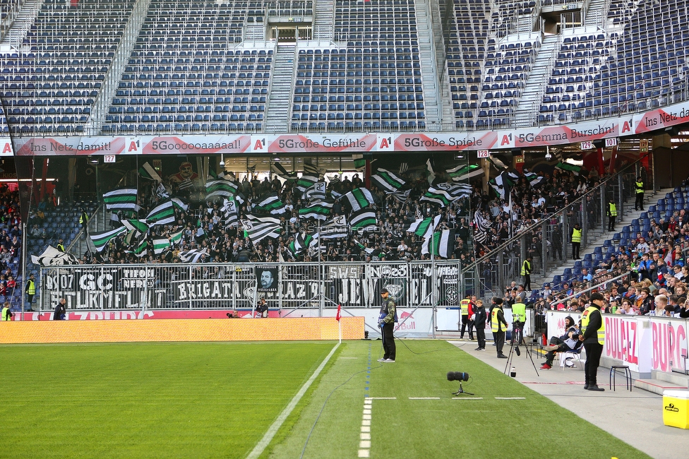 Salzburg - Sturm Graz
Oesterreichische Fussball Bundesliga, 13. Runde, FC Red Bull Salzburg - SK Sturm Graz, Red Bull Arena Salzburg, 22.10.2022. 

Foto zeigt Fans von Sturm
