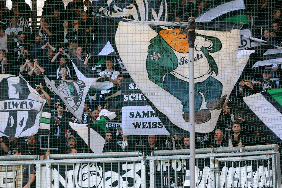 Salzburg - Sturm Graz
Oesterreichische Fussball Bundesliga, 13. Runde, FC Red Bull Salzburg - SK Sturm Graz, Red Bull Arena Salzburg, 22.10.2022. 

Foto zeigt Fans von Sturm
Schlüsselwörter: jewels