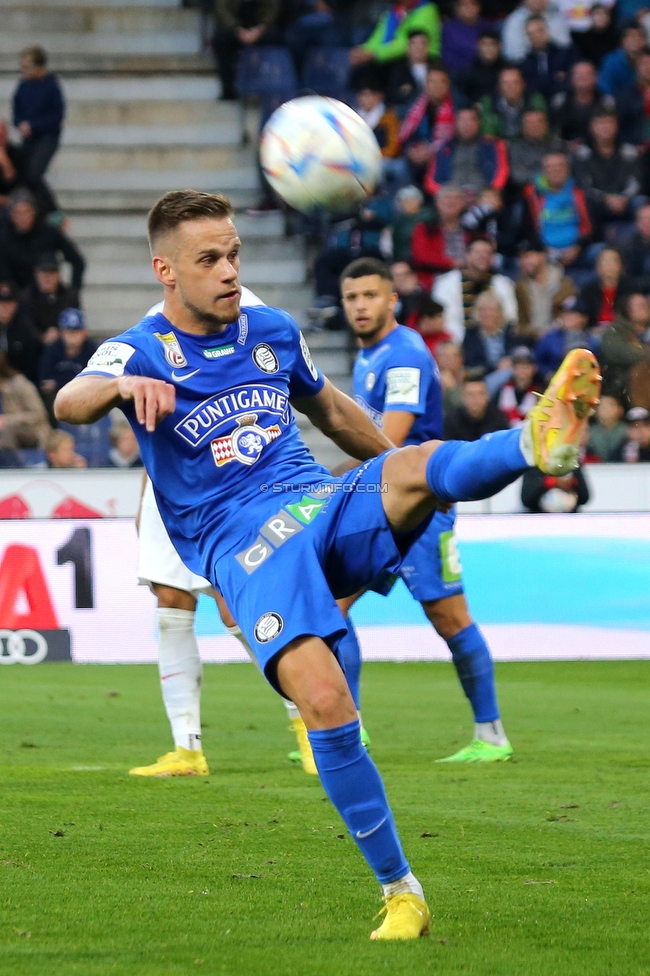 Salzburg - Sturm Graz
Oesterreichische Fussball Bundesliga, 13. Runde, FC Red Bull Salzburg - SK Sturm Graz, Red Bull Arena Salzburg, 22.10.2022. 

Foto zeigt Tomi Horvat (Sturm)
