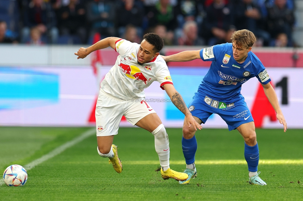 Salzburg - Sturm Graz
Oesterreichische Fussball Bundesliga, 13. Runde, FC Red Bull Salzburg - SK Sturm Graz, Red Bull Arena Salzburg, 22.10.2022. 

Foto zeigt David Affengruber (Sturm)
