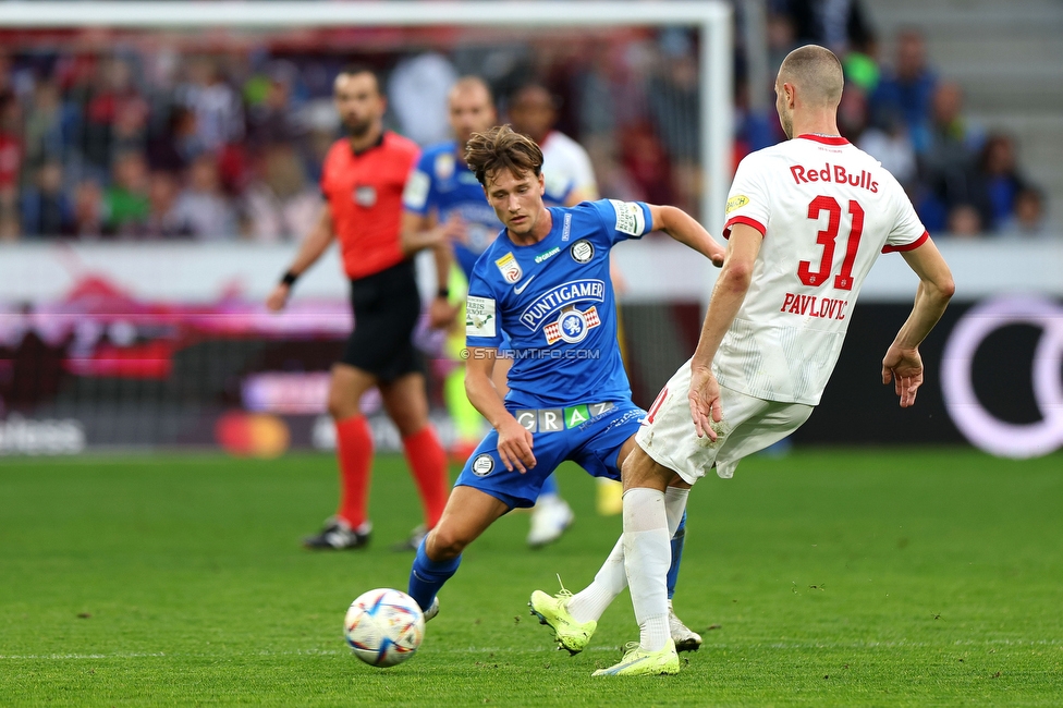 Salzburg - Sturm Graz
Oesterreichische Fussball Bundesliga, 13. Runde, FC Red Bull Salzburg - SK Sturm Graz, Red Bull Arena Salzburg, 22.10.2022. 

Foto zeigt William Boeving (Sturm)
