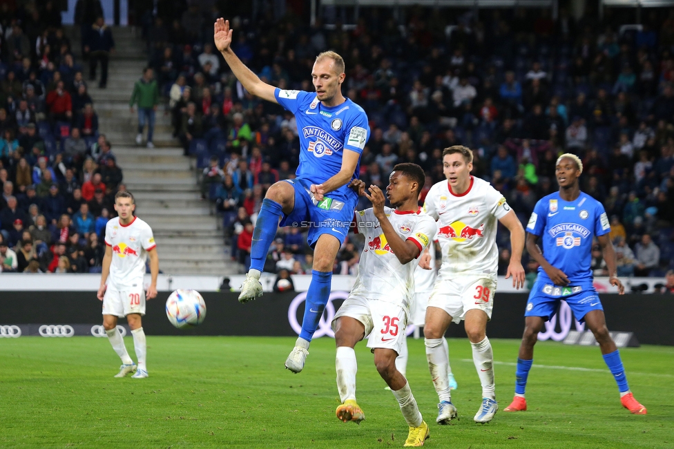 Salzburg - Sturm Graz
Oesterreichische Fussball Bundesliga, 13. Runde, FC Red Bull Salzburg - SK Sturm Graz, Red Bull Arena Salzburg, 22.10.2022. 

Foto zeigt Jon Gorenc-Stankovic (Sturm)
