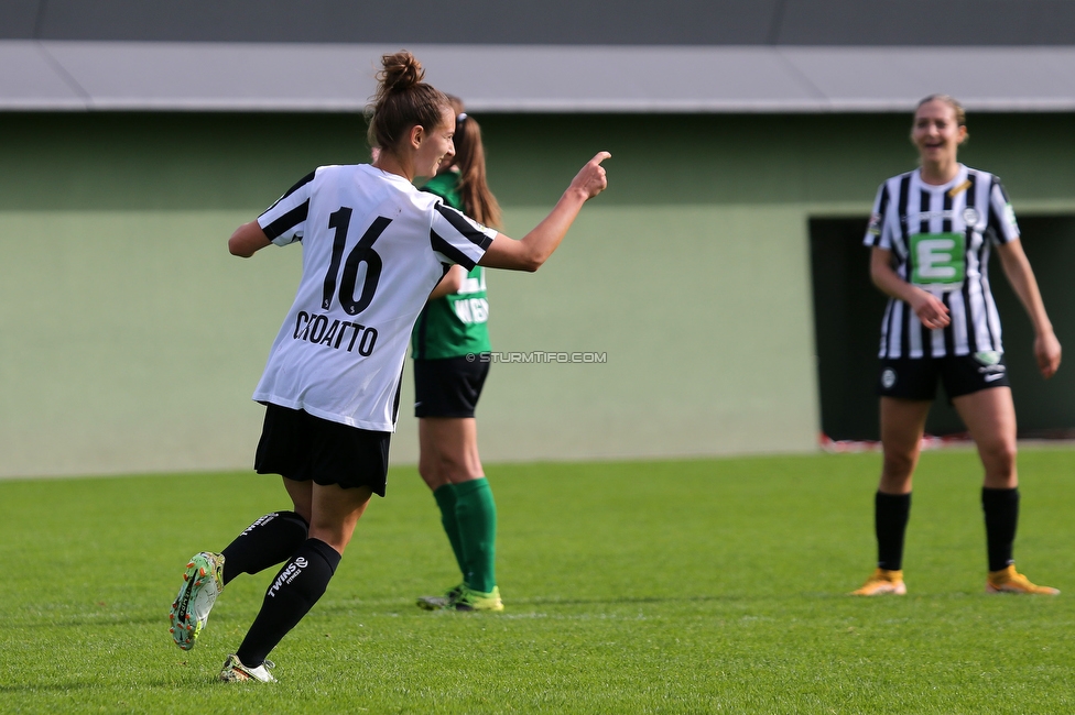 Sturm Damen - Wacker Innsbruck
OEFB Frauen Bundesliga, 7. Runde, SK Sturm Graz Damen - FC Wacker Innsbruck, MURAUER Bier Arena - StFV Graz, 23.05.2022. 

Foto zeigt Michela Croatto (Sturm Damen)
