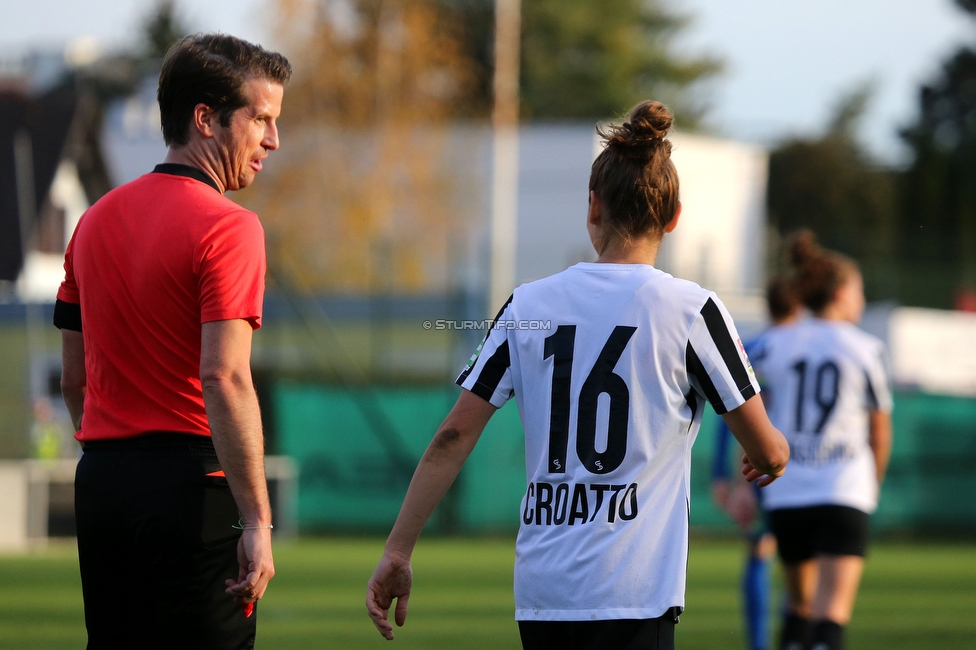 LUV Graz - Sturm Graz
OEFB Frauen Cup, Union LUV Graz - SK Sturm Graz, Sportplatz Union LUV Graz, 26.10.2022. 

Foto zeigt Michela Croatto (Sturm Damen)
