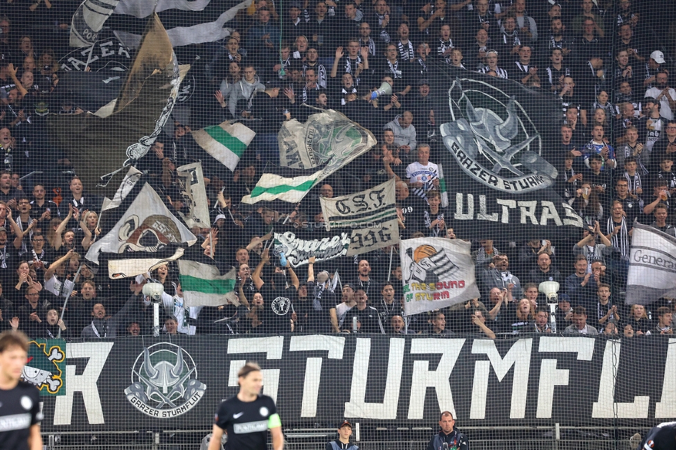 Sturm Graz - Feyenoord
UEFA Europa League Gruppenphase 5. Spieltag, SK Sturm Graz - Feyenoord Rotterdam, Stadion Liebenau Graz, 27.10.2022. 

Foto zeigt Fans von Sturm
Schlüsselwörter: sturmflut