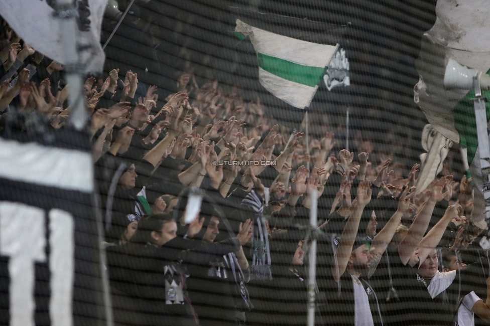 Sturm Graz - Feyenoord
UEFA Europa League Gruppenphase 5. Spieltag, SK Sturm Graz - Feyenoord Rotterdam, Stadion Liebenau Graz, 27.10.2022. 

Foto zeigt Fans von Sturm
