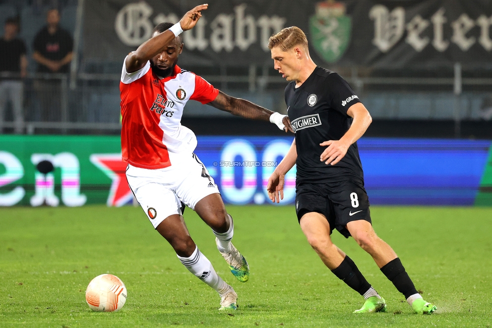 Sturm Graz - Feyenoord
UEFA Europa League Gruppenphase 5. Spieltag, SK Sturm Graz - Feyenoord Rotterdam, Stadion Liebenau Graz, 27.10.2022. 

Foto zeigt Alexander Prass (Sturm)
