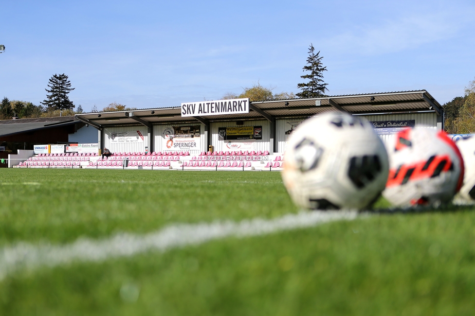 Altenmarkt - Sturm Graz
OEFB Frauen Bundesliga, 8. Runde, SKV Altenmarkt - SK Sturm Graz, Sportplatz Altenmarkt-Tr. SKV, 29.10.2022. 

Foto zeigt den Sportplatz Altenmarkt

