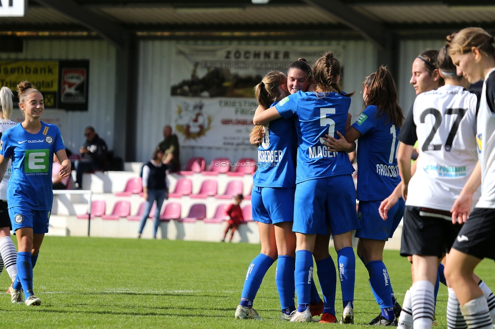 Altenmarkt - Sturm Graz
OEFB Frauen Bundesliga, 8. Runde, SKV Altenmarkt - SK Sturm Graz, Sportplatz Altenmarkt-Tr. SKV, 29.10.2022. 

Foto zeigt Anna Malle (Sturm Damen), Julia Magerl (Sturm Damen) und Anna Maria Wirnsberger (Sturm Damen)
