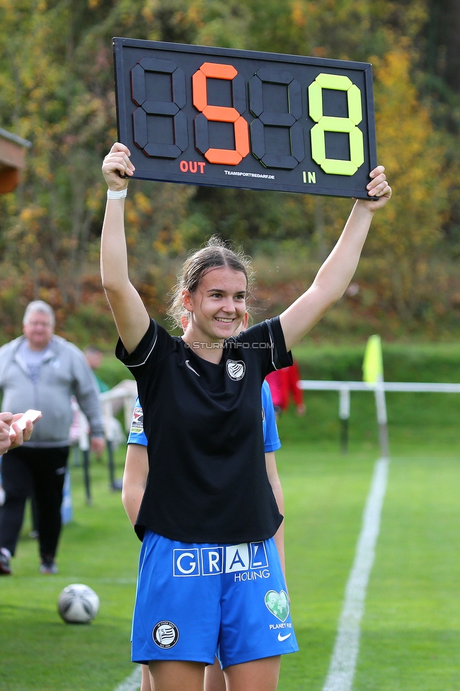 Altenmarkt - Sturm Graz
OEFB Frauen Bundesliga, 8. Runde, SKV Altenmarkt - SK Sturm Graz, Sportplatz Altenmarkt-Tr. SKV, 29.10.2022. 

Foto zeigt Leonie Tragl (Sturm Damen)
