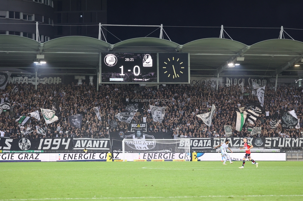 Sturm Graz - Ried
Oesterreichische Fussball Bundesliga, 14. Runde, SK Sturm Graz - SV Ried, Stadion Liebenau Graz, 30.10.2022. 

Foto zeigt Fans von Sturm
